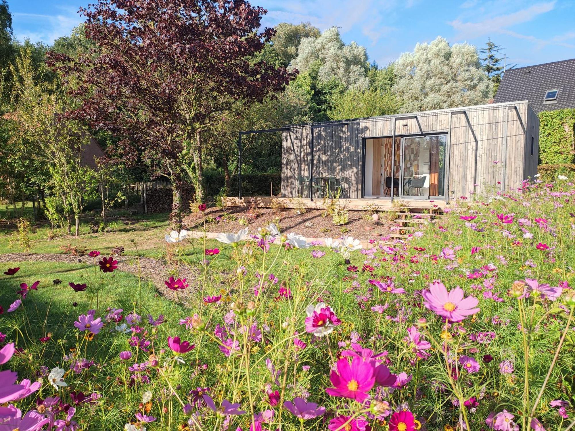 L'Ermitage - L'Ecolodge Des Monts Des Flandres - Au Coeur De 800M2 De Jardin Prive Saint-Jans-Cappel Exterior foto